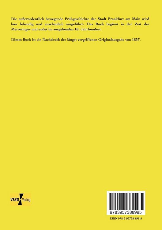 Produktbild: Geschichte der freien Stadt Frankfurt am Main