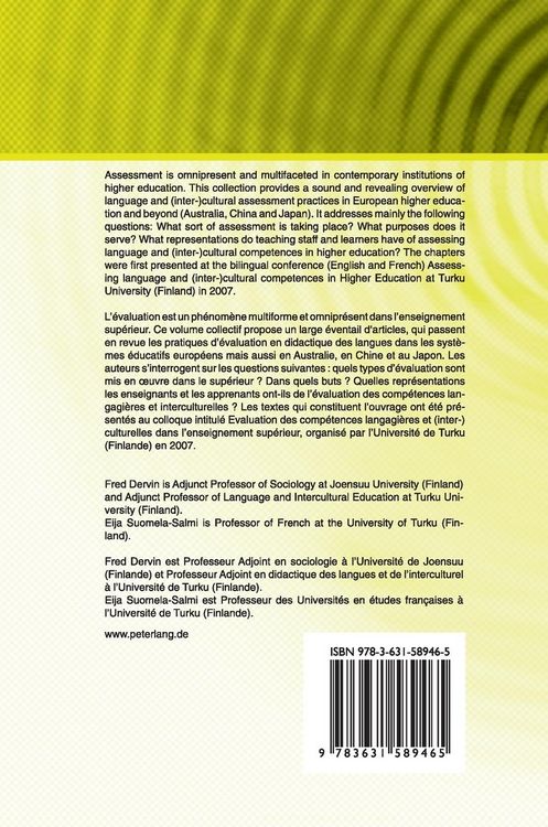 Produktbild: New Approaches to Assessing Language and (Inter-)Cultural Competences in Higher Education / Nouvelles approches de l&rsquo;&eacute;valuation des comp&eacute;tences langag