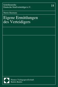 Produktbild: Eigene Ermittlungen des Verteidigers