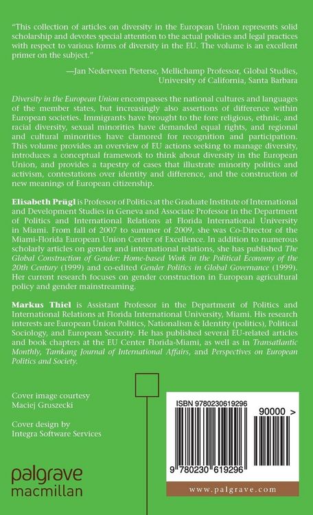 Produktbild: Diversity in the European Union