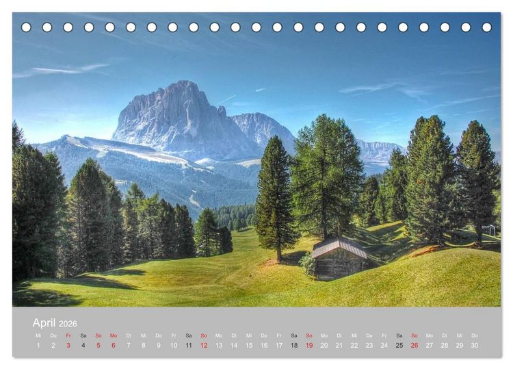 Produktbild: Giganten der Dolomiten - Die Dreitausender (Tischkalender 2026 DIN A5 quer), CALVENDO Monatskalender