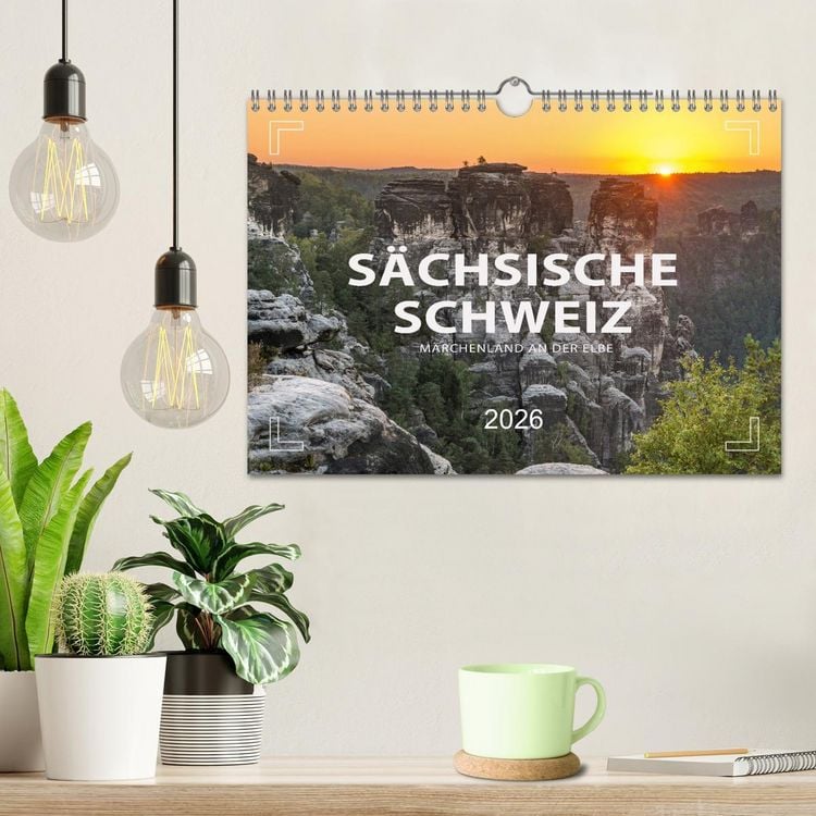 Produktbild: S&Auml;CHSISCHE SCHWEIZ - M&auml;rchenland an der Elbe (Wandkalender 2026 DIN A4 quer), CALVENDO Monatskalender
