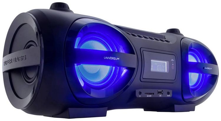 Produktbild: UNIVERSUM BB 500-20 Ghettoblaster UKW AUX, Bluetooth&reg;, CD, SD, USB Inkl. Fernbedienung, Stimmungslicht Schwarz