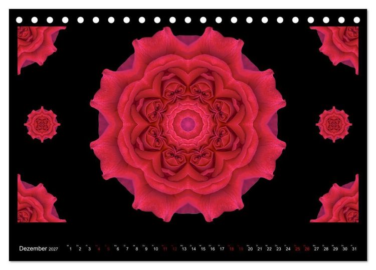 Produktbild: ROSEN MANDALAS (Tischkalender 2027 DIN A5 quer), CALVENDO Monatskalender