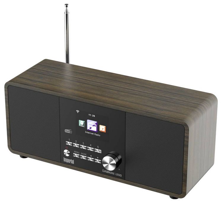 Produktbild: Imperial DABMAN i200 V2 Internet Tischradio DAB+, UKW, Internet AUX, USB, DLNA, LAN, Internetradio Holz