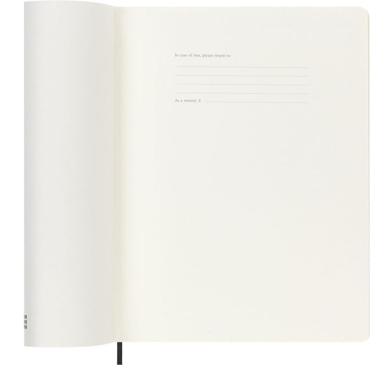 Produktbild: Moleskine 12 Monate Wochen Notizkalender 2027, XL, 1 Wo = 1 Seite, rechts linierte Seite, Weicher Einband, Schwarz