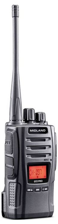 Produktbild: Midland G13 PRO PMR446 + LPD Funkger&auml;t, C1668 PMR-Handfunkger&auml;t