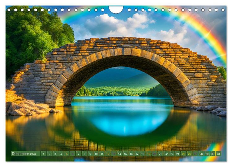 Produktbild: Himmlische Farbspiele - Regenbogen (Wandkalender 2026 DIN A4 quer), CALVENDO Monatskalender