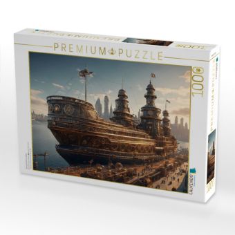 Produktbild: CALVENDO Puzzle Dampfschiff im Hafen | 1000 Teile Lege-Gr&ouml;&szlig;e 64x48cm Foto-Puzzle f&uuml;r gl&uuml;ckliche Stunden