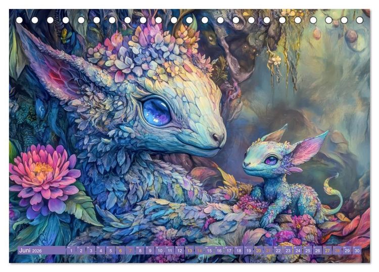 Produktbild: Tierwesen &ndash; Der Fantasie entsprungen (Tischkalender 2026 DIN A5 quer), CALVENDO Monatskalender