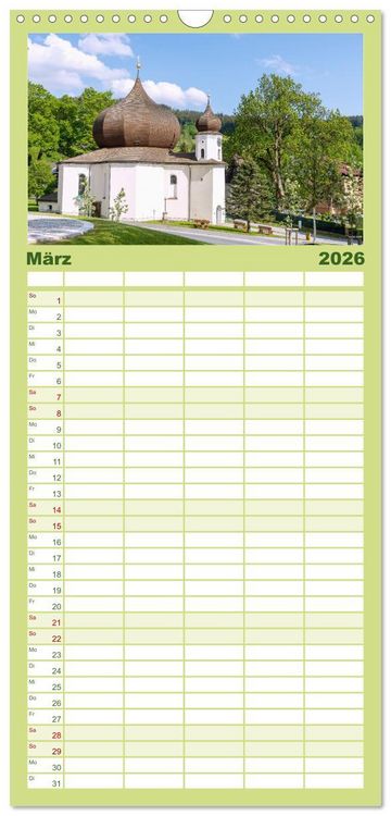 Produktbild: Familienplaner 2026 - Zauber des B&ouml;hmerwalds. Stille Sch&ouml;nheit im Westen Tschechiens mit 5 Spalten (Wandkalender, 21 x 45 cm) CALVENDO