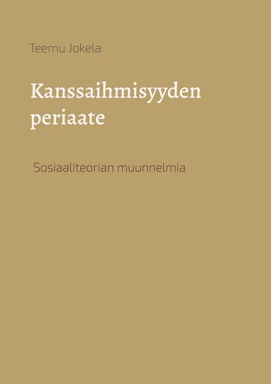 Produktbild: Kanssaihmisyyden periaate