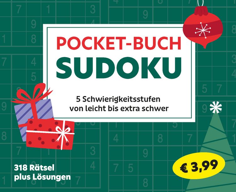 Produktbild: Pocket-Buch Weihnachtsausgabe Sudoku