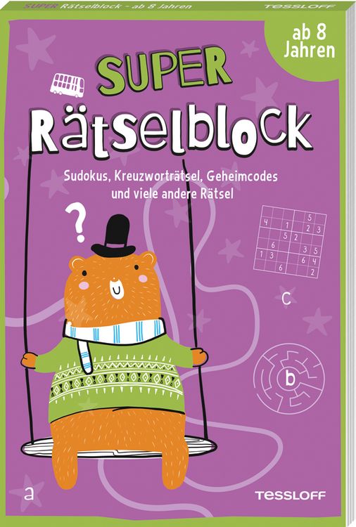 Produktbild: Super R&auml;tselblock ab 8 Jahren.Sudokus, Kreuzw&ouml;rtr&auml;tsel, Geheimcodes und viele andere R&auml;tsel