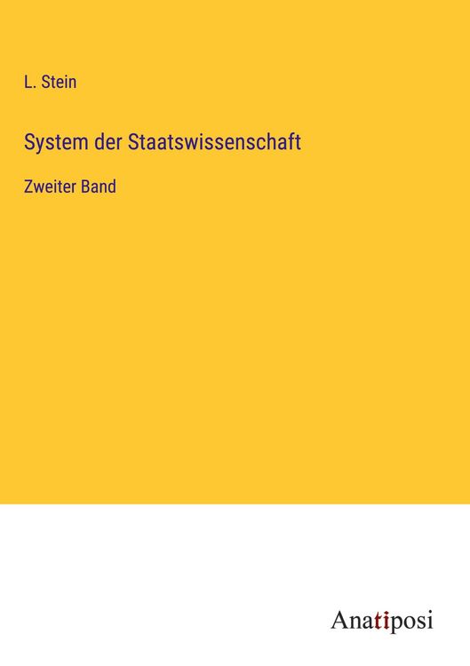Produktbild: System der Staatswissenschaft
