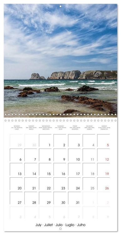 Produktbild: Bretagne Paysages c&ocirc;tiers (Calendrier mural carr&eacute; 2026 30x30 cm) Calendrier double avec une page pour vos prises de notes
