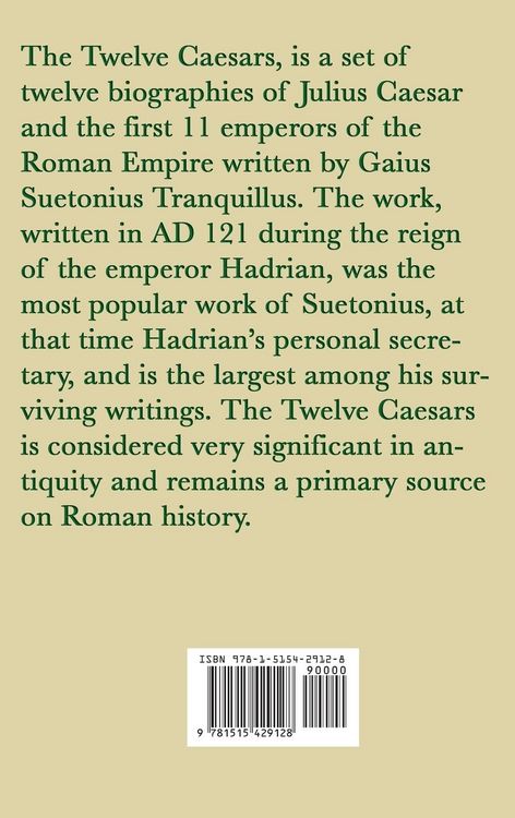 Produktbild: The Lives of the Twelve Caesars -Grammarians, Rhetoricians and Poets-