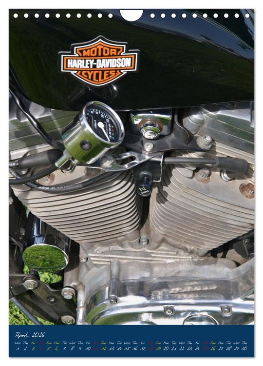Produktbild: Harley Davidson in Details (Wall Calendar 2026 DIN A4 portrait), CALVENDO 12 Month Wall Calendar