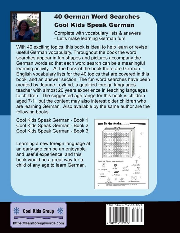 Produktbild: 40 German Word Searches Cool Kids Speak German