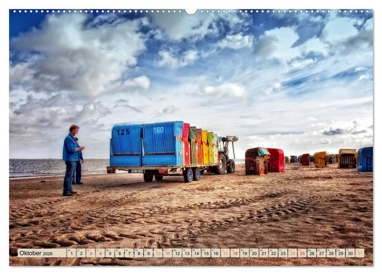 Produktbild: Friesland - Nordseebad Dangast (Wandkalender 2026 DIN A2 quer), CALVENDO Monatskalender