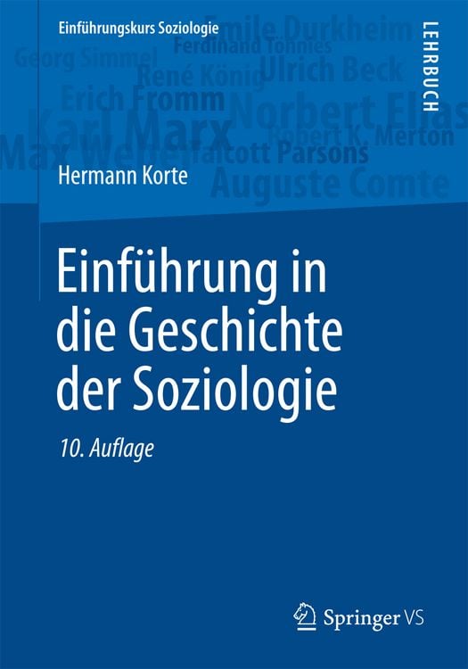 Produktbild: Einf&uuml;hrung in die Geschichte der Soziologie