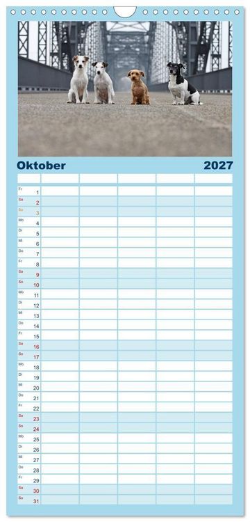 Produktbild: Familienplaner 2027 - Parson Russell Terrier mit 5 Spalten (Wandkalender, 21 x 45 cm) CALVENDO