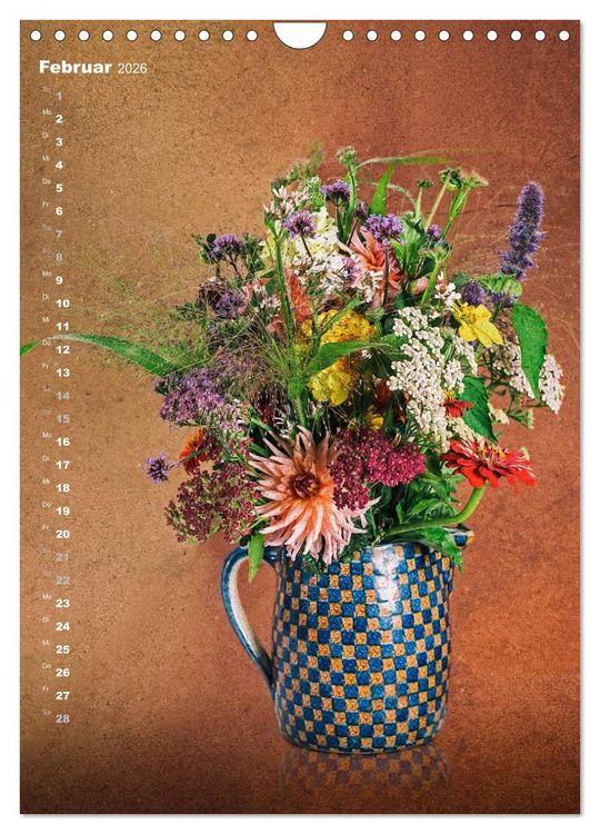 Produktbild: Blumenschmuck in Bunzlau Keramik (Wandkalender 2026 DIN A4 hoch), CALVENDO Monatskalender