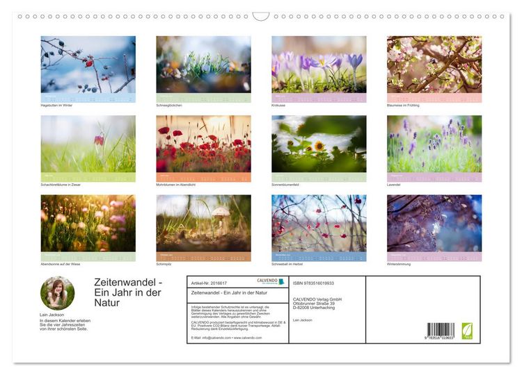 Produktbild: Zeitenwandel - Ein Jahr in der Natur (Wandkalender 2026 DIN A2 quer), CALVENDO Monatskalender