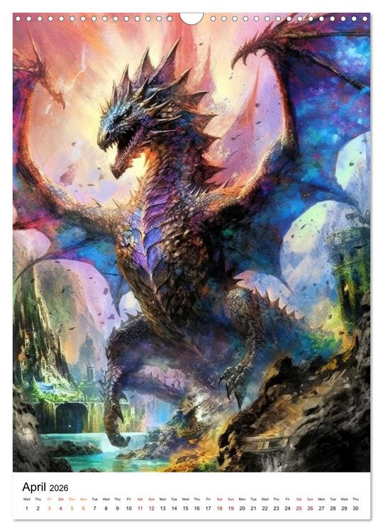 Produktbild: Medieval Drakes (Wall Calendar 2026 DIN A3 portrait), CALVENDO 12 Month Wall Calendar