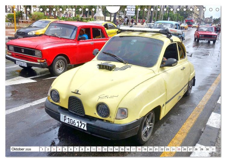 Produktbild: Alte Schweden - Schwedische Oldtimer in Kuba (Wandkalender 2026 DIN A4 quer), CALVENDO Monatskalender