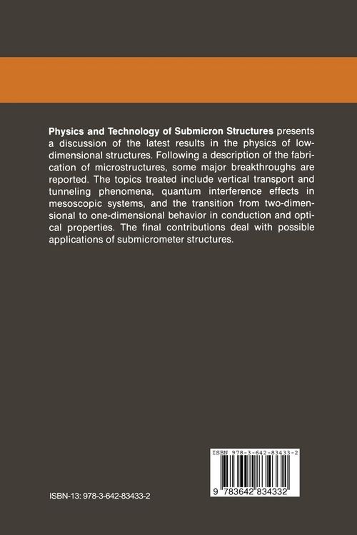 Produktbild: Physics and Technology of Submicron Structures