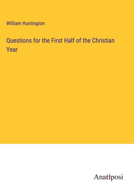 Produktbild: Questions for the First Half of the Christian Year
