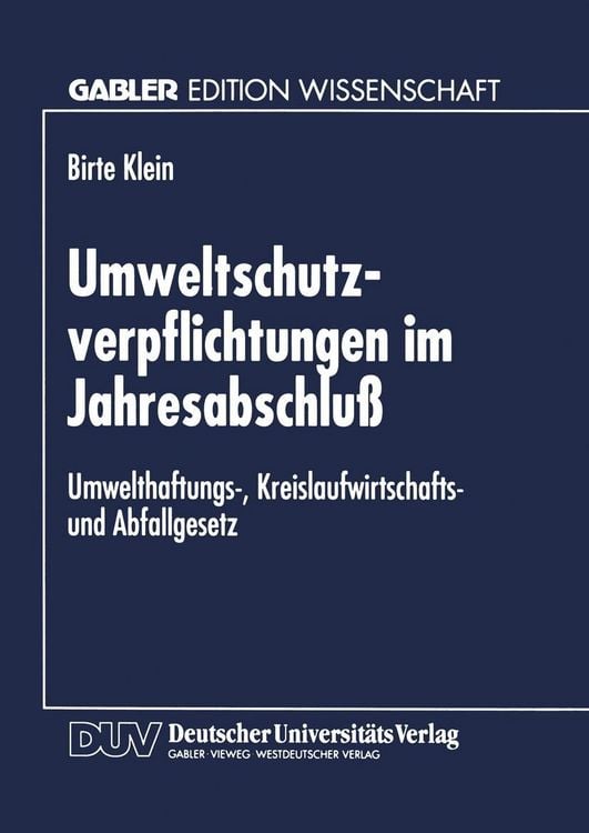 Produktbild: Umweltschutzverpflichtungen im Jahresabschlu&szlig;