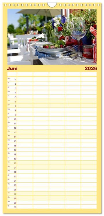 Produktbild: Familienplaner 2026 - Garten-Idylle 2026 mit 5 Spalten (Wandkalender, 21 x 45 cm) CALVENDO