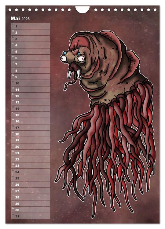 Produktbild: Bestiarium Vladi Krafft (Wandkalender 2026 DIN A4 hoch), CALVENDO Monatskalender
