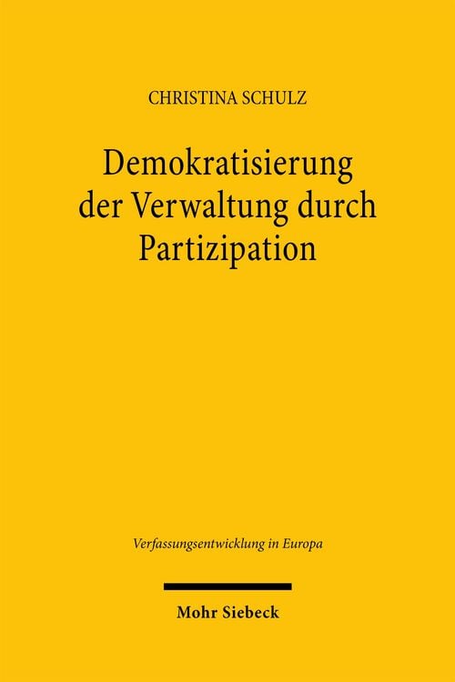 Produktbild: Schulz, C: Demokratisierung der Verwaltung durch Partizipati