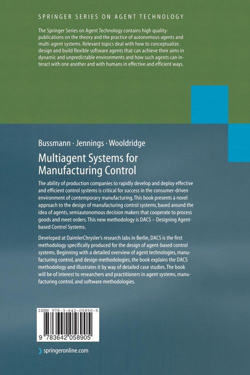 Produktbild: Multiagent Systems for Manufacturing Control