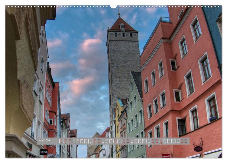 Produktbild: Regensburg Mittelalterliche Stadt mit Flair an der Donau (hochwertiger Premium Wandkalender 2026 DIN A2 quer), Kunstdruck in Hochglanz