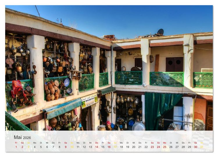 Produktbild: Marrakesch die rote Stadt (Wandkalender 2026 DIN A4 quer), CALVENDO Monatskalender