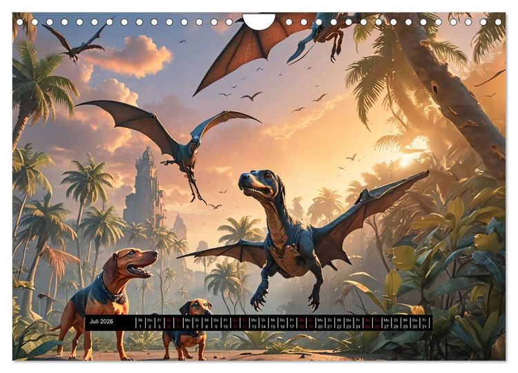 Produktbild: Tiere - damals und heute (Wandkalender 2026 DIN A4 quer), CALVENDO Monatskalender