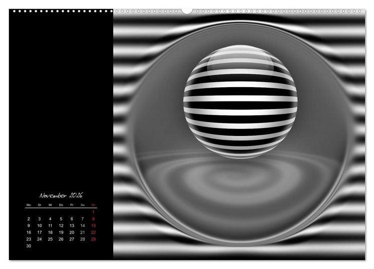 Produktbild: Optische Kunst im Quadrat (Wandkalender 2026 DIN A2 quer), CALVENDO Monatskalender