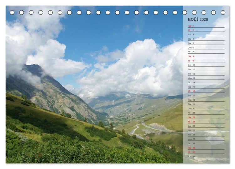 Produktbild: MONTAGNES Sommets des Hautes-Alpes (Calendrier de bureau 2026 DIN A5 vertical), CALVENDO calendrier mensuel
