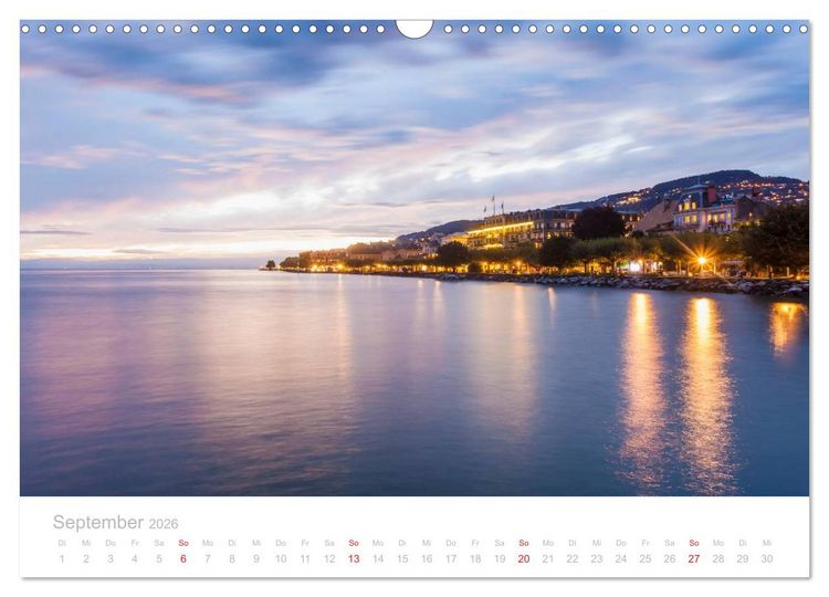 Produktbild: GENFER SEE Das Schweizer Ufer (Wandkalender 2026 DIN A3 quer), CALVENDO Monatskalender