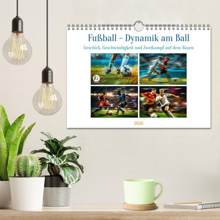 Produktbild: Fu&szlig;ball - Dynamik am Ball (Wandkalender 2026 DIN A4 quer), CALVENDO Monatskalender