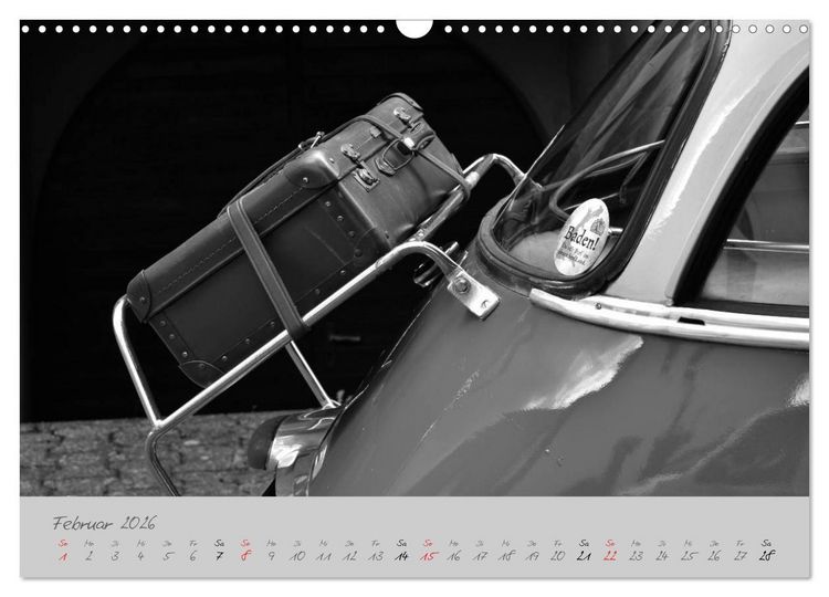 Produktbild: BMW Isetta 300 in schwarzwei&szlig; (Wandkalender 2026 DIN A3 quer), CALVENDO Monatskalender