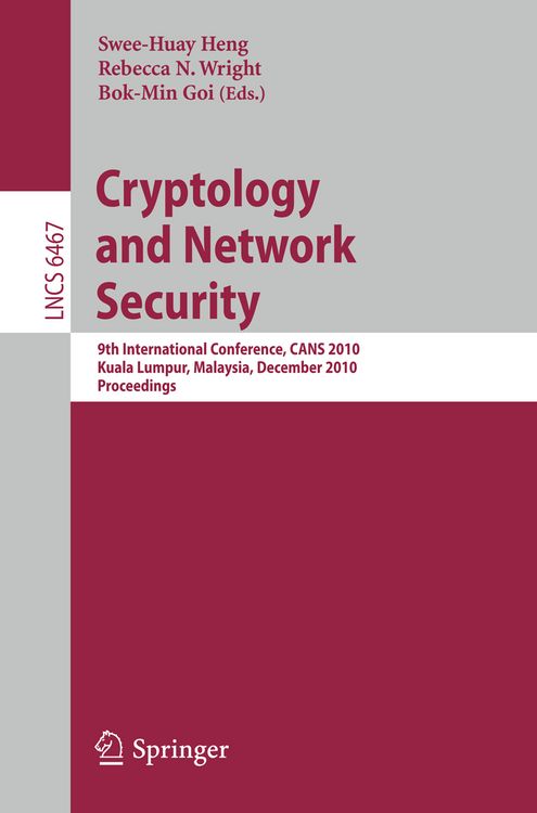 Produktbild: Cryptology and Network Security