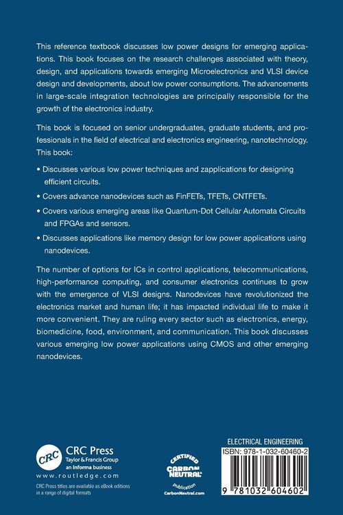 Produktbild: Low Power Designs in Nanodevices and Circuits for Emerging Applications