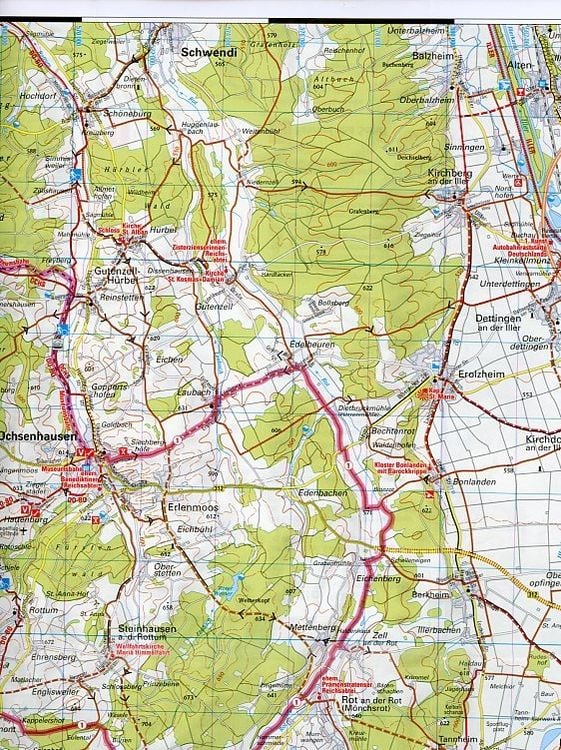 Produktbild: ADFC-Regionalkarte Allg&auml;u 1 : 75 000