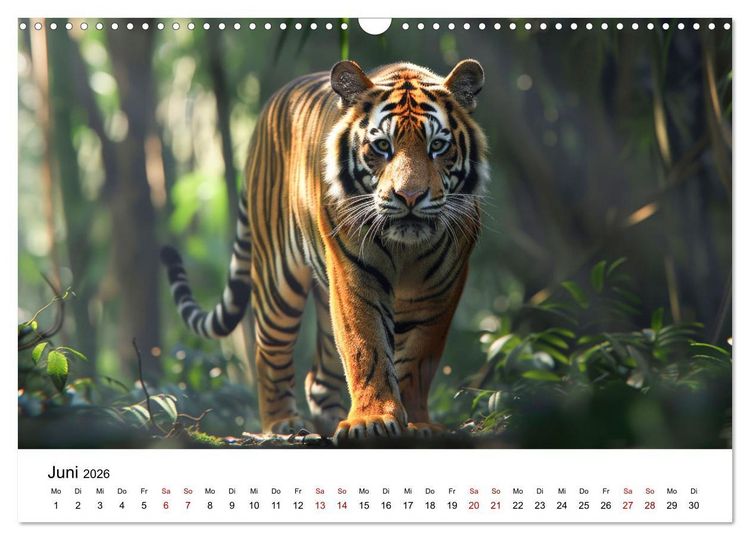 Produktbild: Magische Tierwelt Asiens (Wandkalender 2026 DIN A3 quer), CALVENDO Monatskalender