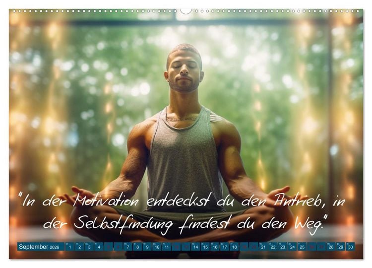 Produktbild: Motivation in Bewegung - Ein Jahr voller sportlicher Energie (Wandkalender 2026 DIN A2 quer), CALVENDO Monatskalender